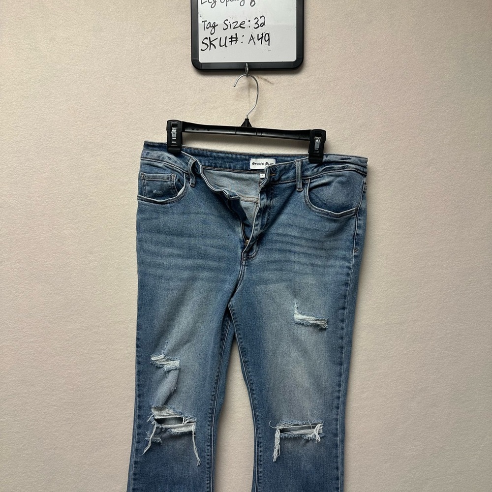 Studio Blue Straight Leg Distressed Jeans - Picture 14 of 14
